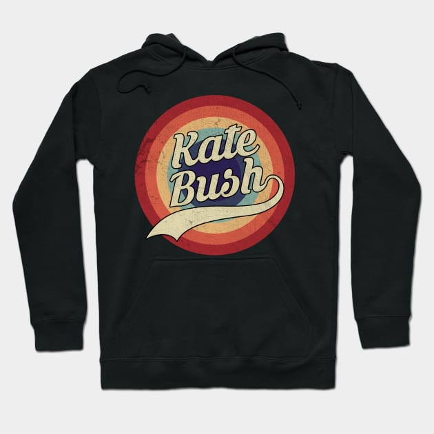 Kate Bush - Retro Circle Vintage Hoodie by Creerarscable